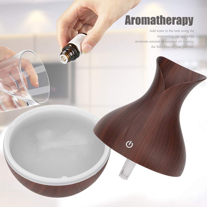 woobles Essential Oil Diffuser Oil Diffusers Air Diffusers Aroma Diffuser Mist Diffuser Diffusers Humidifier Portable Aromatherapy Yoga Office Bedroom Baby Room,Wood Grain[Brown] - Image 5